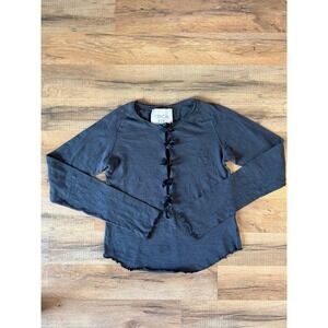 Tricia Fix Free People Be My Baby bow long-sleeve tee Boho Croquette Whimsigoth